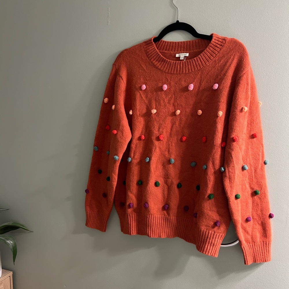 NWT JODIFL pompom sweater fun colourful unique 3D